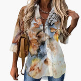 Beige mit mehrfarbigem Blumenmuster