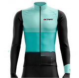 aqua-blau/schwarze Ärmel